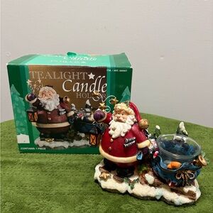 Santa Tealight Candle Holder